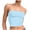 Light Blue, variant on Women's Double Lined Tube Top Strapless Backless Bandeau Sleeveless Crop Tank Y2K Trendy Going Out Casual Solid Color Shirt Slim Fit Sexy Corset