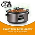 thumbnail image 4 of Crock-Pot Sccppvfc800-Ds Cuiseur Lent de 8 Litres, Programmable, Noir Inoxydable,, 4 of 5