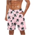 thumbnail image 2 of Viikei Men's Shorts for Beach and Summer Fun,Men Casual Fashion Print Shorts with Pockets Elastic Waist Beach Pants Pink XL, 2 of 5