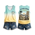 thumbnail image 4 of HCYSFG Womens Life Is Too Short Letter Tank Tops V Neck Sleeveless Humorous Beach Theme Relaxed Fit Cami Tops Casual Shirts, 4 of 4