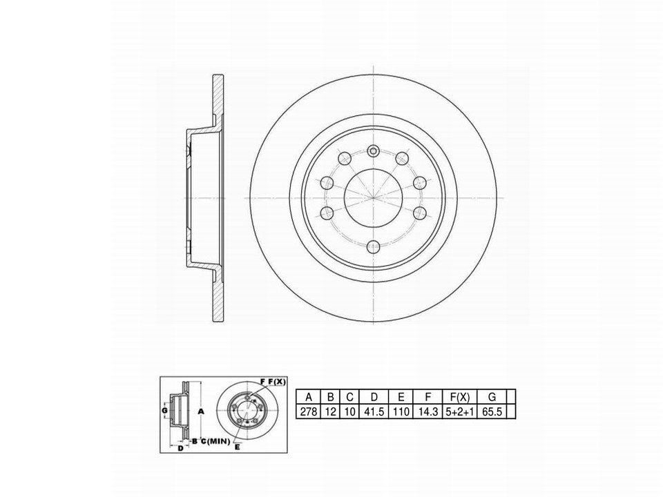 Winstop Brake Rotor, Rear WS238720, Saab 9-3 2011-2003