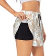 thumbnail image 2 of Bixox Women's Air Balloon and Flower pattern 2 in 1 Running Shorts - Lightweight Athletic Workout Gym Yoga Shorts Liner with Pockets - Small, 2 of 7