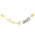 thumbnail image 1 of Shisuyan Celebration Backdrop Graduation Bunting Banner Golden Glitter Paper Graduation Party 1 Set, 1 of 9