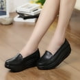 thumbnail image 2 of Espadrilles Femmes Mode Décontractée Solide à Enfiler Compensées Semelle Épaisse Plateformes Chaussures de Travail Chaussures de Course Femmes Noir 36, 2 of 7
