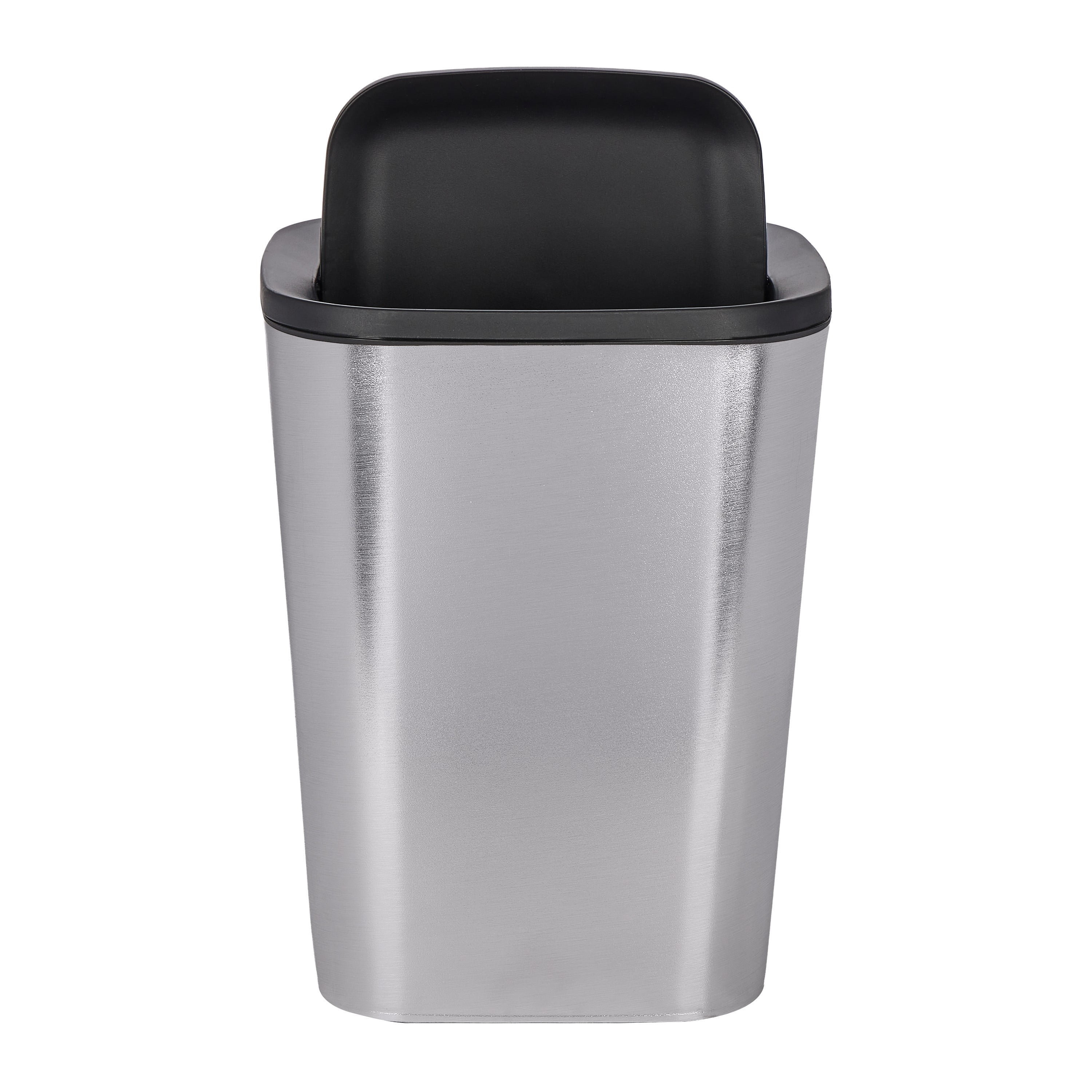 Simplify 5 Liter Chrome Look Waste Bin