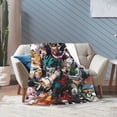 thumbnail image 3 of My Hero Academia Blanket, Anime Throw Blanket For Couch Sofa Bed, Soft Cozy Lightweight Warm Flannel Blanket, Home Decor, Anime Gifts For Boys Girls Kids Teens, 40"X30", 3 of 9
