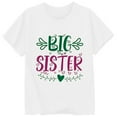 thumbnail image 3 of WEIYLL Toddler Girls Graphic Tees T Shirts Casual Big Sister Letter Round Neck Short Sleeved Kids Tee for 13-14 Years, 3 of 3