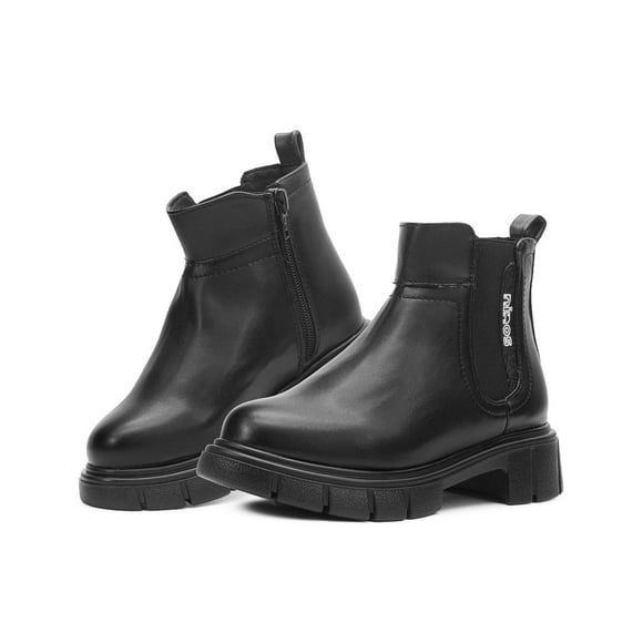 Botín Juvenil Ninos Otoño Invierno Napa Negro 18-26 negro 18