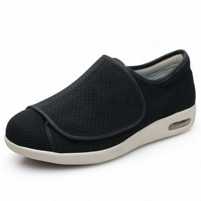 Comfortable Walking Shoes for Women Hook-and-loop Design Mesh Upper Shoes with Non Slip Sole