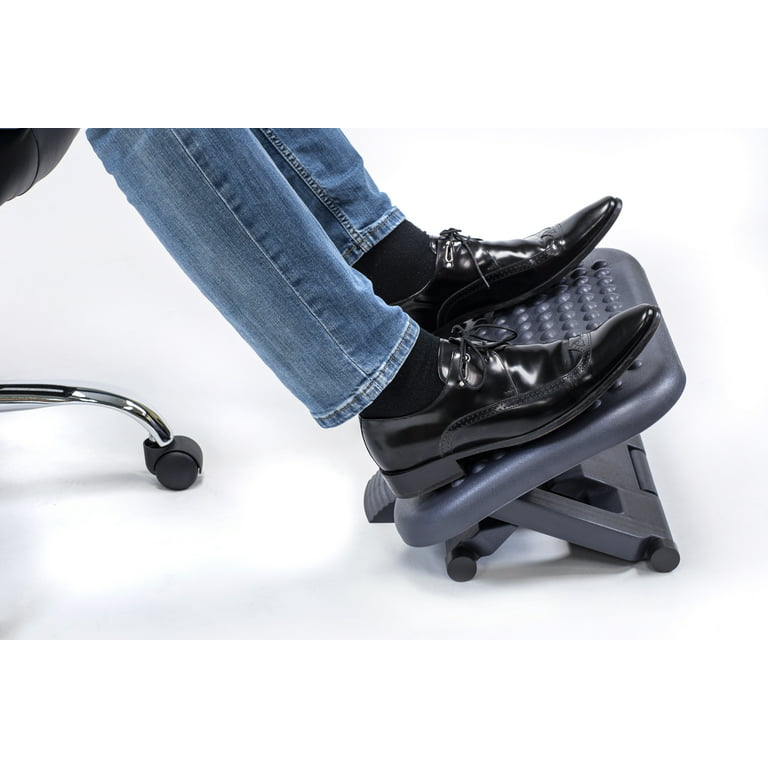 StarTech.com Adjustable Under Desk Foot Rest - Ergonomic Footrest - Large  18x14in - Office Footrest Stool w/ Adjustable Height, Angle