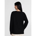 thumbnail image 3 of Madden NYC Women's Grommet Sweater with Long Sleeves, Midweight, Sizes XXS-XXL, 3 of 5