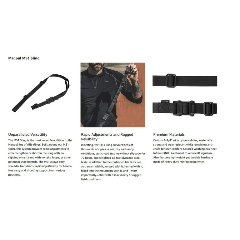 japoness M.U × MIS MULTI SLING GEN1 BK MS1 Multi Mission Two Point Sling System - Black - Walmart.com