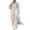 White XXXL, variant on 2 Pcs/Set Fall Spring Women Shirt Pants Set Long Sleeves Lapel Lace Cuff Button-down Irregular Hem Blouse Elastic Waist Trousers OL Commuting Sport Pantsuit Outfit