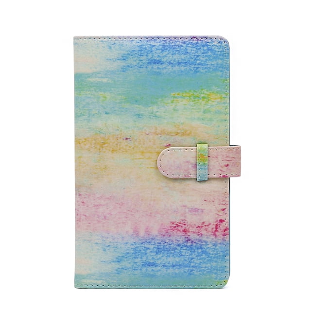 Matsuzay Estuche para fotos instantáneas de cuero PU con 96 bolsillos de 3 pulgadas, colección de álbumes y fotos para 8/9/7s/25/70/90 Cables de audio/vídeo seis
