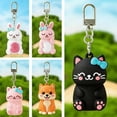 thumbnail image 2 of SharkTRUE Cute Silicone Lipstick Holder Keychain, Lip Balm Storage Pouch, Portable Lip Gloss Organizer for Keys Bags, 2 of 10