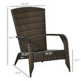 thumbnail image 2 of Yardi Yarda Patio Wicker Adirondack Chair with Soft Cushions, Outdoor All-Weather Rattan Fire Pit Chair with Tall Curved Backrest and Comfortable Armrests, Cream White, 2 of 11