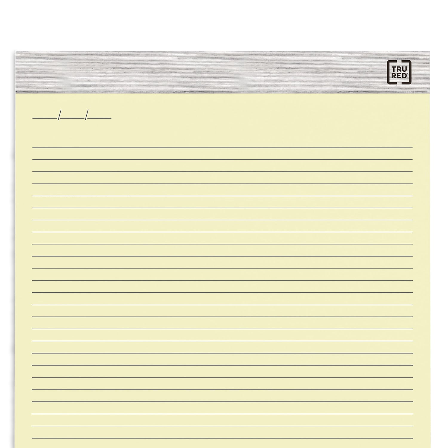 Staples TRU RED Notepads 8.5" x 11.75" Narrow Ruled Canary 50 Sheets/Pad 12 Pads/Pack (TR57383)