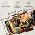 thumbnail image 6 of Elephant Stock Passionate Moment Abstract Wall Art - Horizontal Multi Panel Canvas - Living Room Wall Decor - Abstract Multi Panel - Black And Brown Decor - 75" x 48", 6 of 8