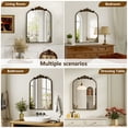thumbnail image 4 of Easy4Home 24"x38" Arched Baroque Style Bathroom Mirror Vintage Decorative Wall Mirror, Antique Bronze, 4 of 7