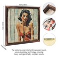 thumbnail image 2 of Pinup Girl Wood Wall Art Wooden Sign Wall Plaque - Vintage Art Decoration, Wall Decoration - Ideal Gift For Home Decoration, Living Room, Bathroom, Bedroom, Garden, Dining, Bar, Cafe, Festival Part, 2 of 7