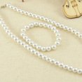 thumbnail image 5 of harmtty Elegant Women Faux Pearl Beads Necklace Bracelet Hook Earrings Party Jewelry Set for Wedding, 5 of 8