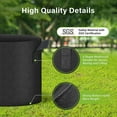 thumbnail image 4 of Plant Grow Bags 7 Gallon, Tomoato Planter Pots 5-Pack with Handles, Aeration Nonwoven Fabric, Heavy Duty Gardening Planter for Vegetable, Herbs and Flowers, Black, 4 of 7