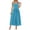 Blue, variant on Elara Women's Lace Up Long Dress Summer High Waistline Spaghetti Strap Dress
