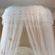 thumbnail image 5 of Mosquitera de encaje estilo princesa con forma de princesa y dosel redondo transpirable para cama (blanco), 5 of 9