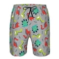 thumbnail image 4 of Naloa Cute Dinosaur Men's Beach Shorts, Surfing shorts, Swim trunks, Quick Dry Swim Trunks for Surfing Beach Fun - Medium, 4 of 9