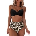 thumbnail image 1 of Mejor Belleza Mujer Traje de Baño de Moda Aumentar el tamaño 2 Piezas Tankini Tops de Bikini y Partes de Abajo Leopard Print S, 1 of 5