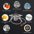 thumbnail image 3 of 5800W Portable Foldable Camping Gas Stove with 3 Burner Cores, Stove Adapter & Carrying Box for Outdoor Backpacking Hiking Picnic, 3 of 7