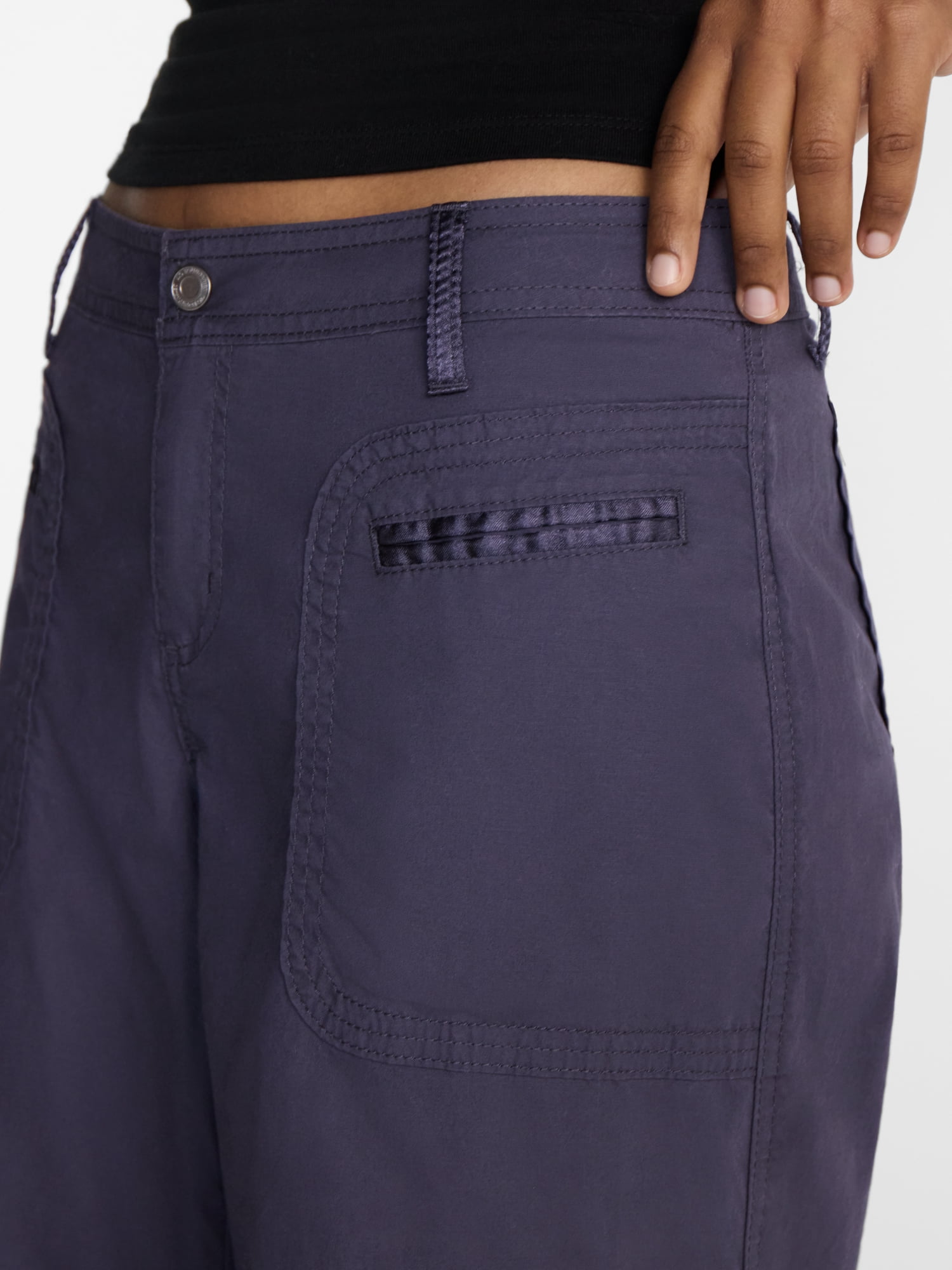 No Boundaries Poplin Cargo Pants, 31.5'' Inseam, Women's XXS-XXL