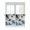 Lake Blue, variant on Kitchen Curtains 45 Inches length, Blue Geometric Window Treatment Curtain Drapes, Modern Abstract Oil Painted Lightweight Window Panels for Living Room Bedroom, 52"x45", 2 Panels