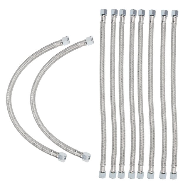 Manguera de aceite de motocicleta de acero fundido, 10 piezas Manguera de metal flexible Elemento de compresor de aire Manguera Accesorios de compresor de aire Claridad notable VoborMX herramienta