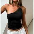 thumbnail image 6 of Summer Halter Tops for Women Deep V Neck Crop Tank Top Backless Tankini Top Black M, 6 of 9