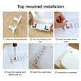 thumbnail image 3 of 1Pair New Plastic Seat Fittings Bathroom Accessories Seat Cover Plate Replacement Toilet Seat Repair Screws Lid Hinge Repair Bolts Screws Washers Set 14, 3 of 8
