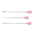 thumbnail image 4 of Juego de espátula profesional para decoración de uñas de acero inoxidable, 3 piezas, color rojo rosa, 4 of 10