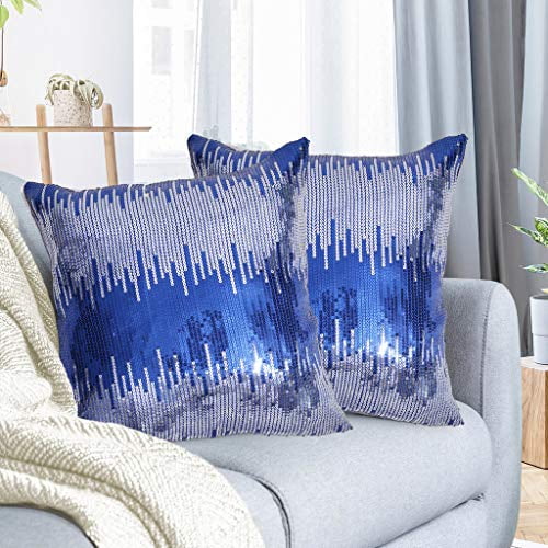 navy and silver pillows