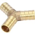 thumbnail image 3 of 3 Way Brass Y Barbed Connector Tee Connector for Joining Air Gas Water, 3 of 5