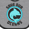 thumbnail image 4 of Inktastic Save our Oceans with Dolphin Boys or Girls Baby Bib, 4 of 4