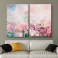 thumbnail image 2 of IDEA4WALL Canvas Print Wall Art Set Pastel Abstract Dandelion Flower Garden Digital Art Decor Bohemian Retro Floral Artwork Contemporary for Living Room, Bedroom, Office - Canvas 24"x36"x2, 2 of 5