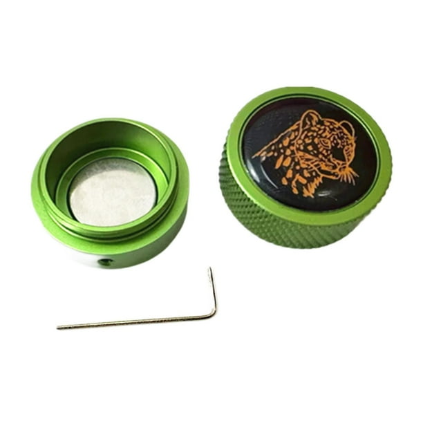 Soporte de tiza para billar perfecl redondo de metal Verde