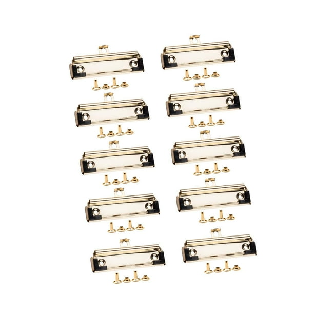 Clips para portapapeles de , 10 Uds., Clips pequeños para portapapeles, metálicos montables, suministros de papelería de alta