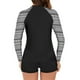 thumbnail image 4 of Traje de baño de dos piezas para mujer Bouanq 2024, tankini, traje de baño de manga larga con protección UV, pantalones cortos para niño, camiseta de baño, 4 of 4