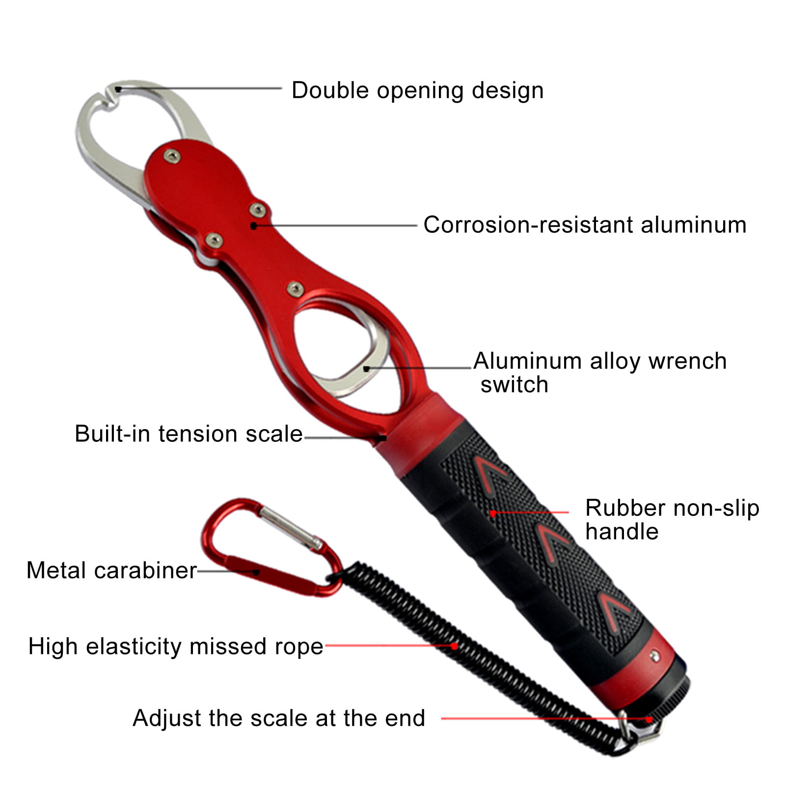 BESPORTBLE 1pc Fish Control Device Fishing Grip Clamp Fishing Pliers  Fishing Tools Handheld Fish Clamp Fish Lip Holder Fish Lip Clip Fishing  Scale