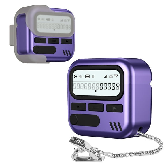 Allytechgroup Airpods Pro Case 1st 2nd Gen, with Metal Chain & Belt Clip Drop Protection Anti-Scratch Dustproof Support Wireless Charging Retro Stylish Case Cover for Apple AirPods Pro 1 2,Purple