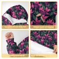 thumbnail image 6 of Wearable Lamb Fleece Blanket Hoodie,Pioneer Flower Floral Print Pattern Oversized Sherpa Blanket Hoodie with Super Pockets,Super Warm Fuzzy Pullover for Women & Men, 6 of 6