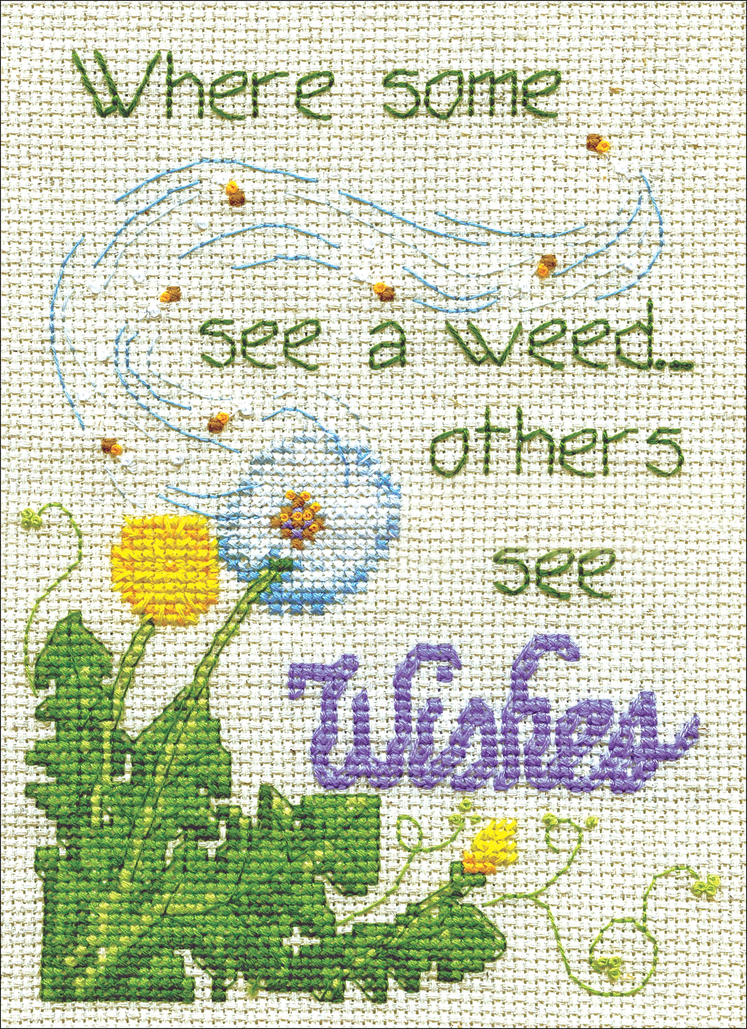 Design Works Counted Cross Stitch Kit 5"X7"-Dandelion ...