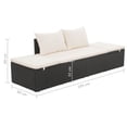 thumbnail image 2 of vidaXL Patio Bed, Outdoor Lounge Bed, Adjustable Sides, Weather-Resistant, Poly Rattan Frame, 2 of 5
