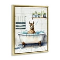 thumbnail image 4 of Stupell Industries Alpaca Bathtime Suds Bath & Laundry Painting Gold Floater Framed Canvas Art Print Wall Art, 25 x 31, 4 of 10